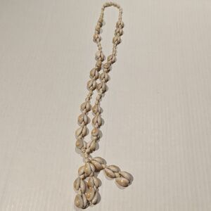 Vintage Cowrie Puka Shells Necklace Tropical Hawaii Beach Boho Hippie